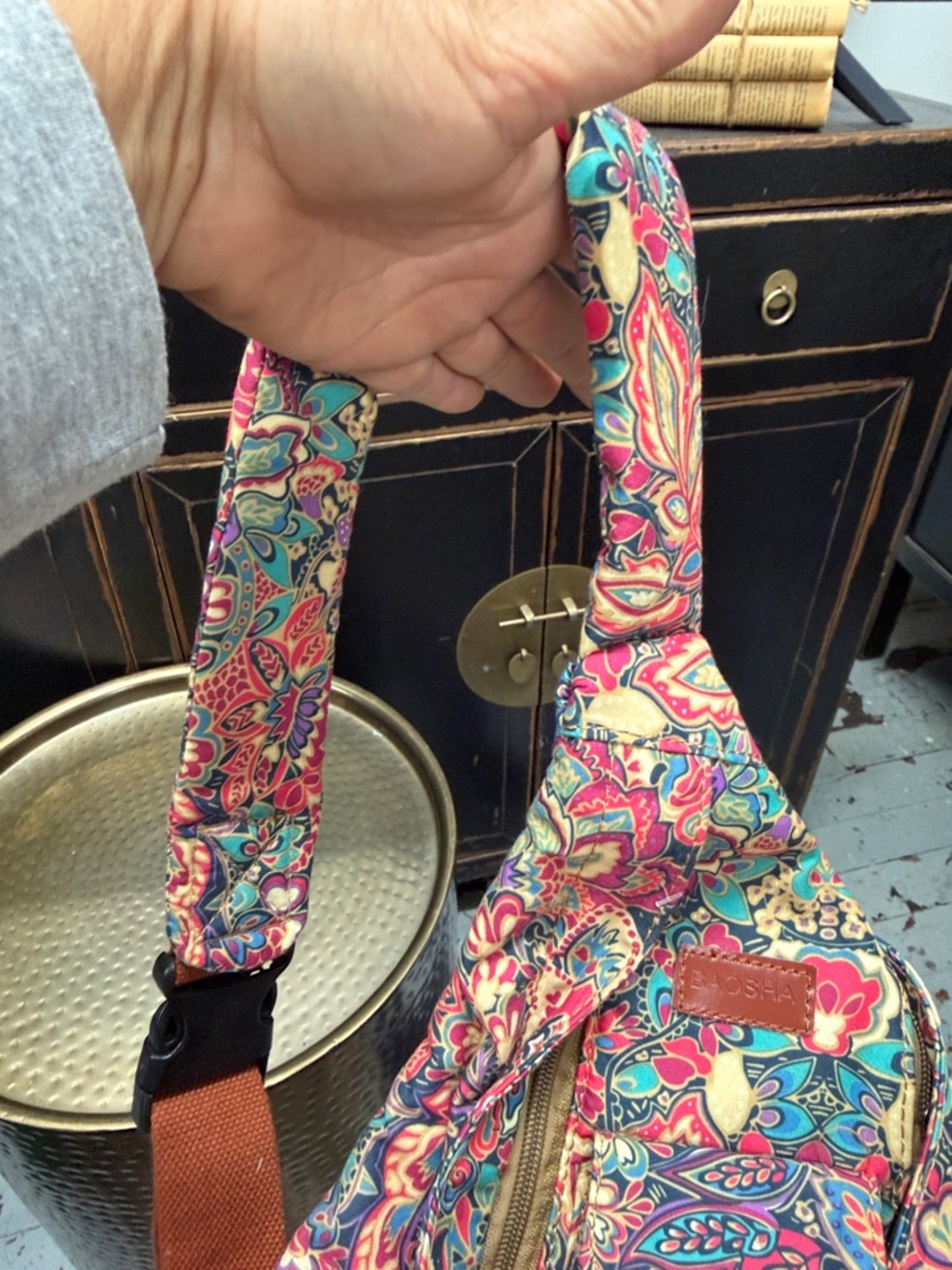 Baosha Floral Multi-Color Women’s Sling Bag - Picture 10 of 10
